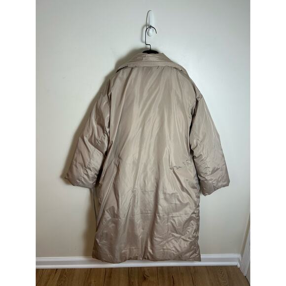 Brandon Blackwood Tailored Puffer Coat Cream New Size Small Maximalist - Picture 5 of 9